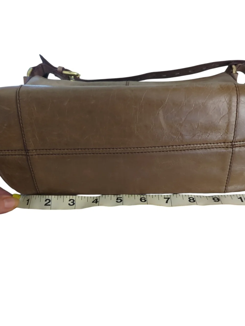 Vtg Y2K HOBO Brown International Charlie Leather Shoulder Hobo Bag Slouchy Boho